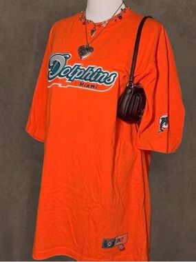 Miami Dolphins Orange Graphic Tee